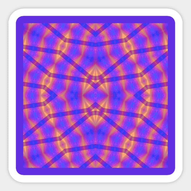 Psychedelic Geometric Pattern Sticker by Amanda1775